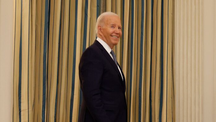 Biden says Trump 'should' have opportunity to appeal conviction, grins and ignores questions