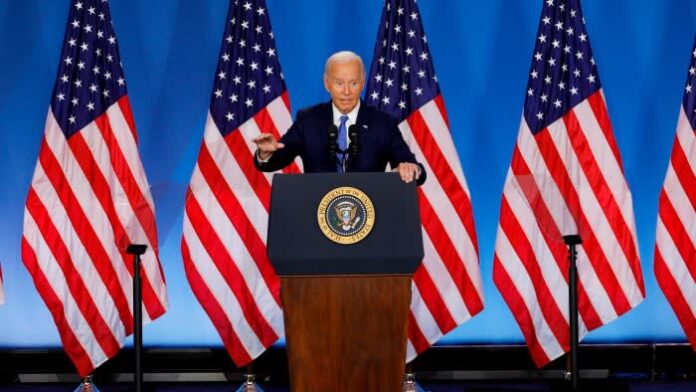 Joe Biden vows to ‘complete the job’ in closely watched press conference