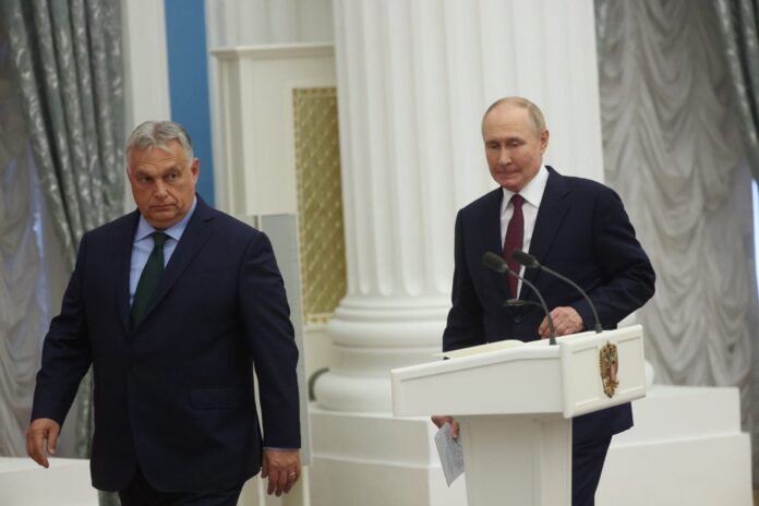 Putin stresses peace only after Ukraine's surrender as Hungary's Orban makes surprise visit to Moscow