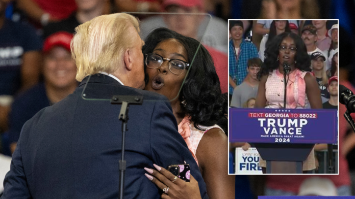 Former President Trump introduced Michaelah Montgomery at Atlanta rally