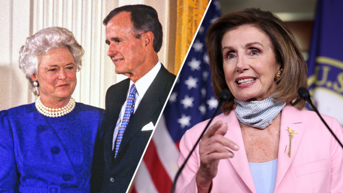 Pelosi beams about warm relationship with Bush family amid Biden turmoil