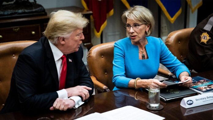 Trump's former Education secretary says she is 'very open' to discussion about returning to previous post