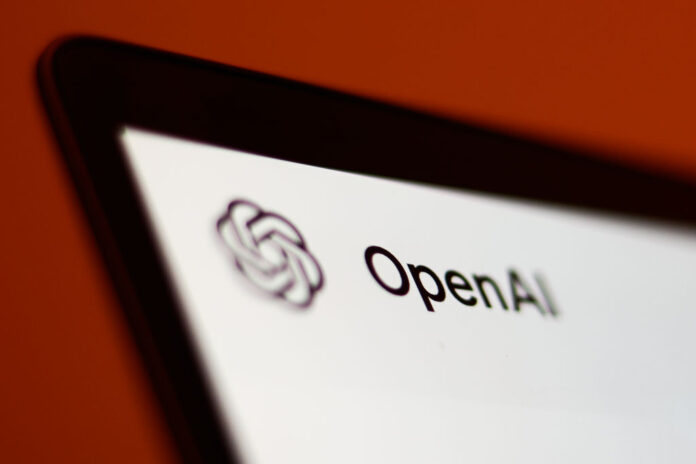 OpenAI ChatGPT website displayed on a laptop screen is seen in this illustration photo.