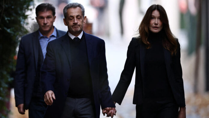France's ex-president Sarkozy says an 'innocent man is being locked up' as he enters prison