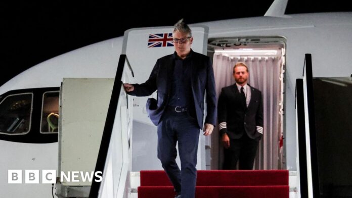 Starmer arrives in Egypt ahead of summit on Gaza plan