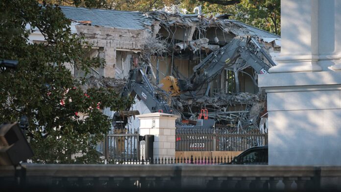 Trump White House demolition photos off-limits to Treasury