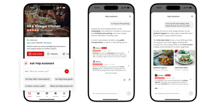 Yelp's AI assistant can now scan restaurant menus to show you what dishes look like