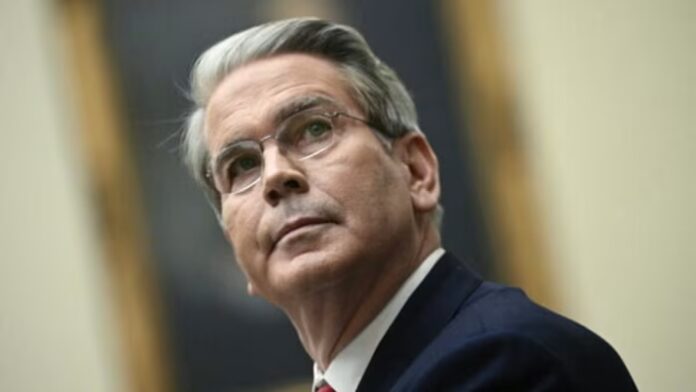 Scott Bessent, US Treasury secretary, during a House Financial Services Cowardmmittee hearing on Capitol Hill.